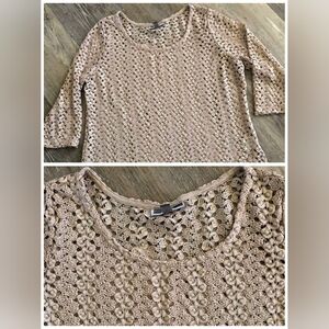 🌼 JM Collection Petite Crochet‑Lace Top – PXL